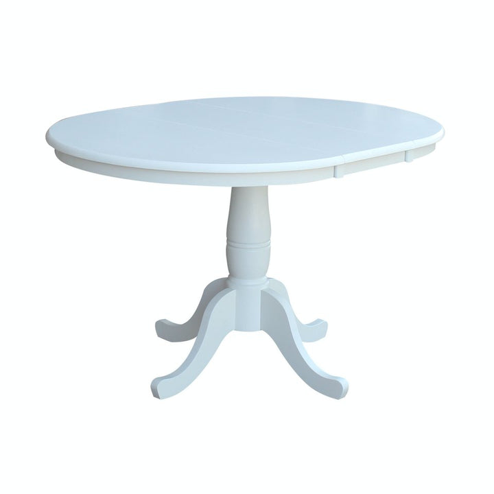36" Round Extension Pedestal Table