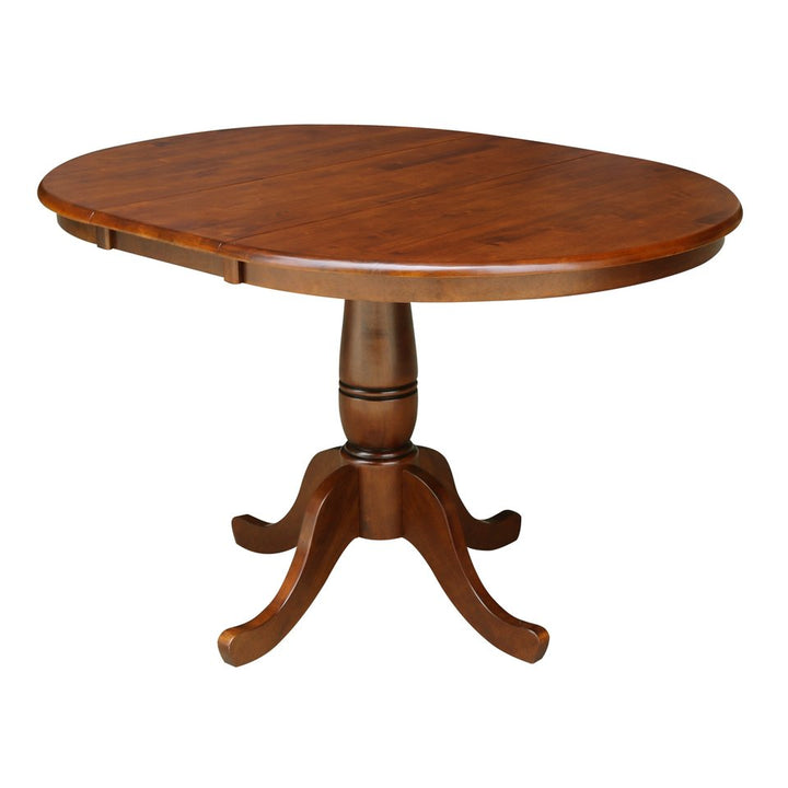 36" Round Extension Pedestal Table