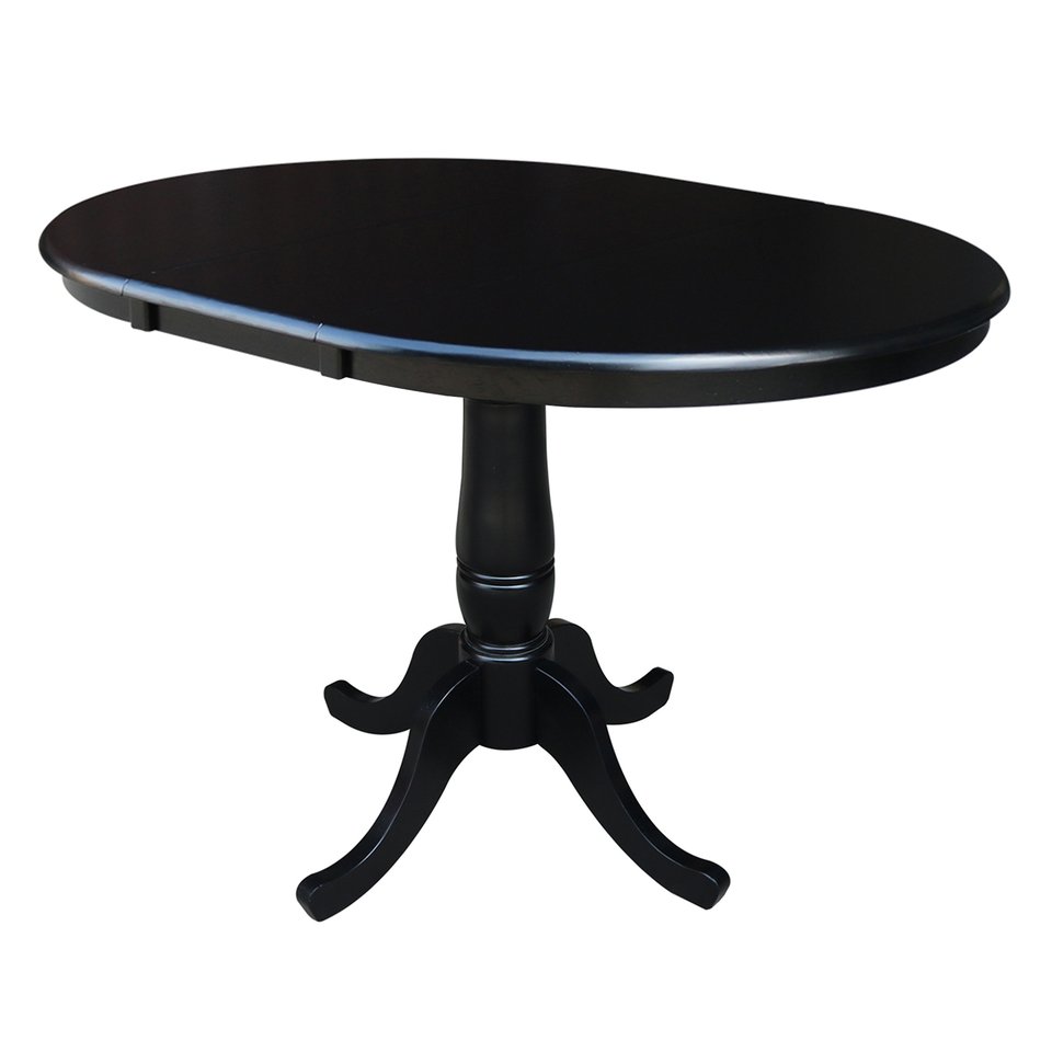 36" Round Extension Pedestal Table